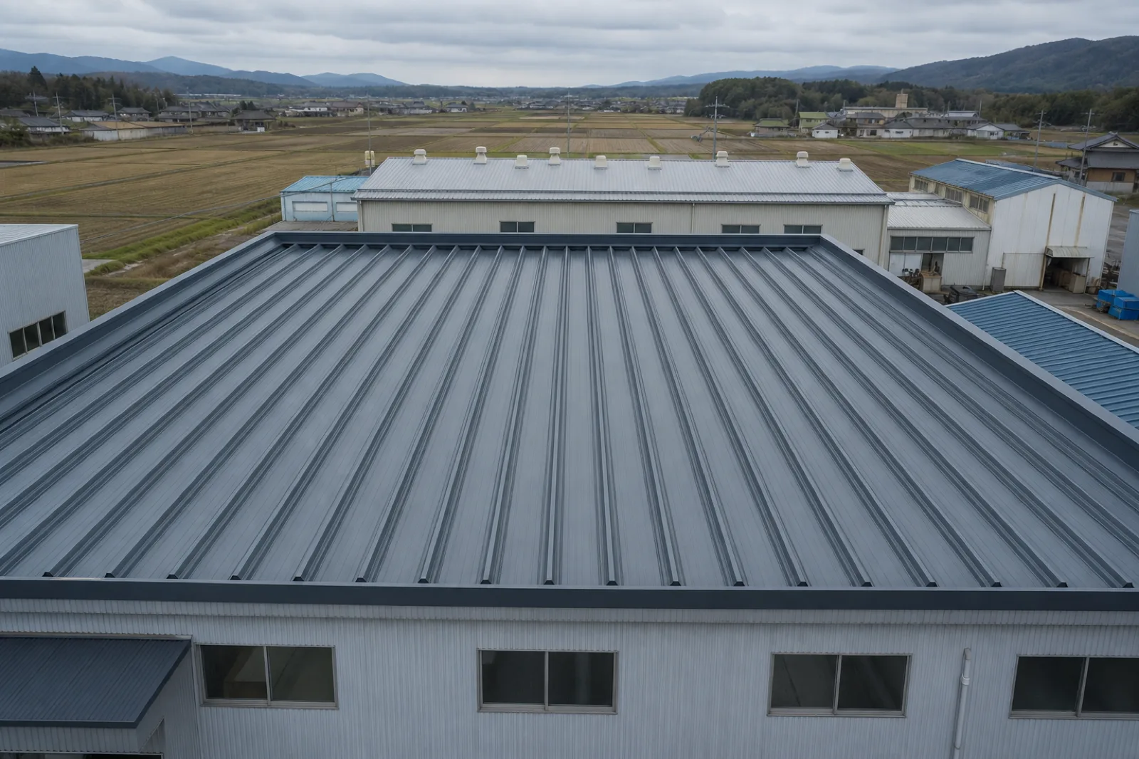 工場・倉庫の折板屋根